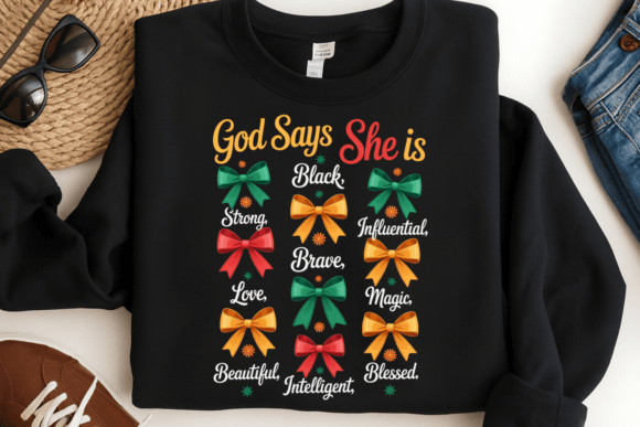Download God Says She is Black, Blessed PNG - Premium Resources