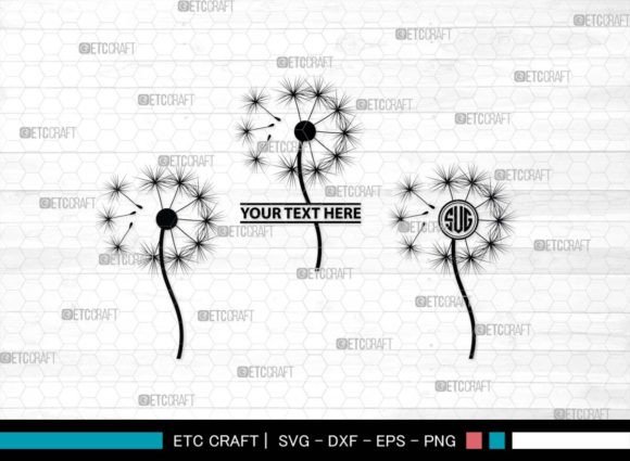 Download Dandelion SVG Monogram, Summer Flower - Dandelion svg Collection