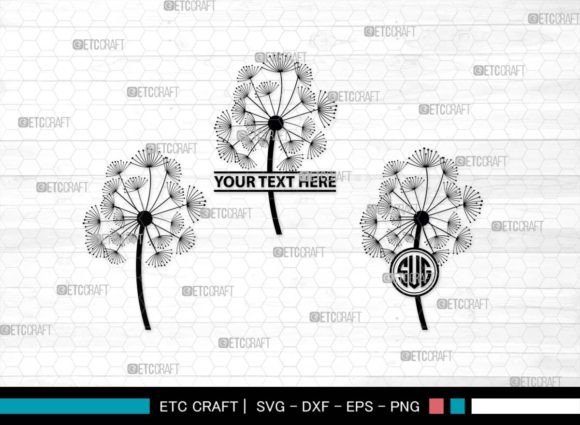 Download Dandelion SVG Monogram, Summer Flower - Dandelion svg Collection